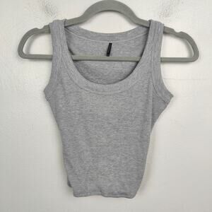 Gooseberry Rib Tank Tank Top Womens Small Gray Lounge Casual Australian NWOT